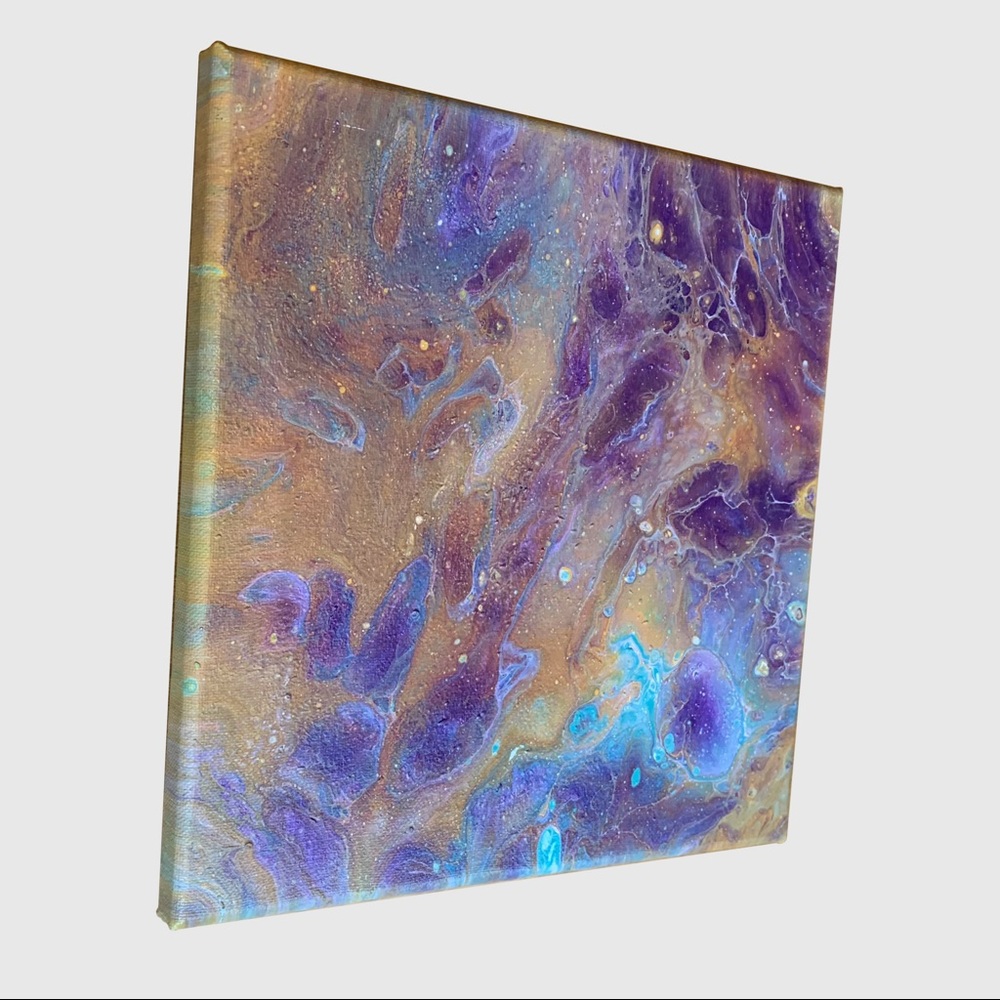 New! Abstract swirl gloss acrylic stretched canvas - Picture 2 of 3